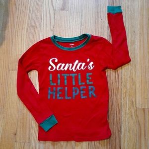 Carter's Santa'sLittle Helper PJ Pajama Top Size 6